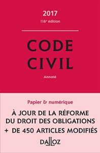 Baixar Code civil 2017, annoté (Codes Dalloz Universitaires et Professionnels) (French Edition) pdf, epub, ebook