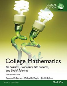 Baixar College Mathematics for Business, Economics, Life Sciences and Social Sciences, Global Edition pdf, epub, ebook