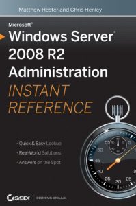 Baixar Microsoft Windows Server 2008 R2 Administration Instant Reference pdf, epub, ebook